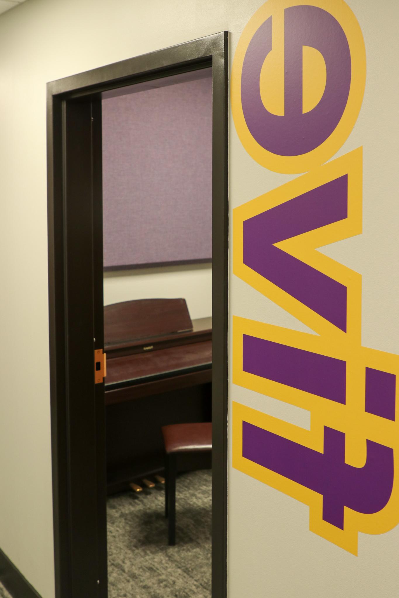 Signage in Applequist Family Music Center